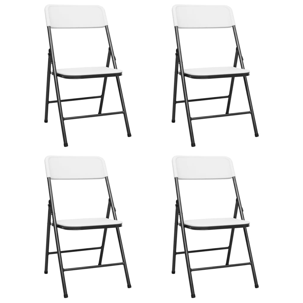PETROMILA Skládací zahradní židle 4 ks HDPE bílé