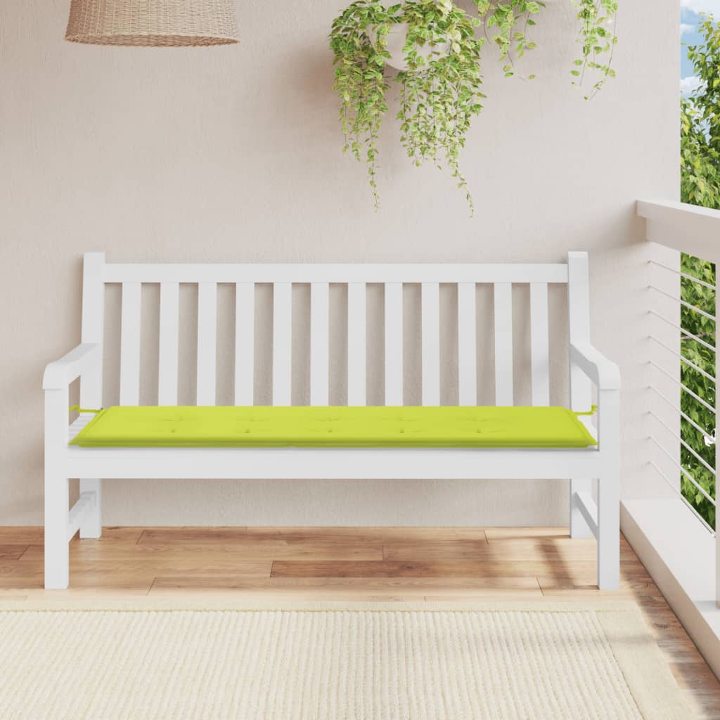 Poduška na zahradní lavici jasně zelená 150x50x3cm látka oxford