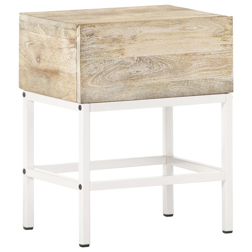 PETROMILA Noční stolek 40 x 30 x 50 cm masivní mangovníkové dřevo