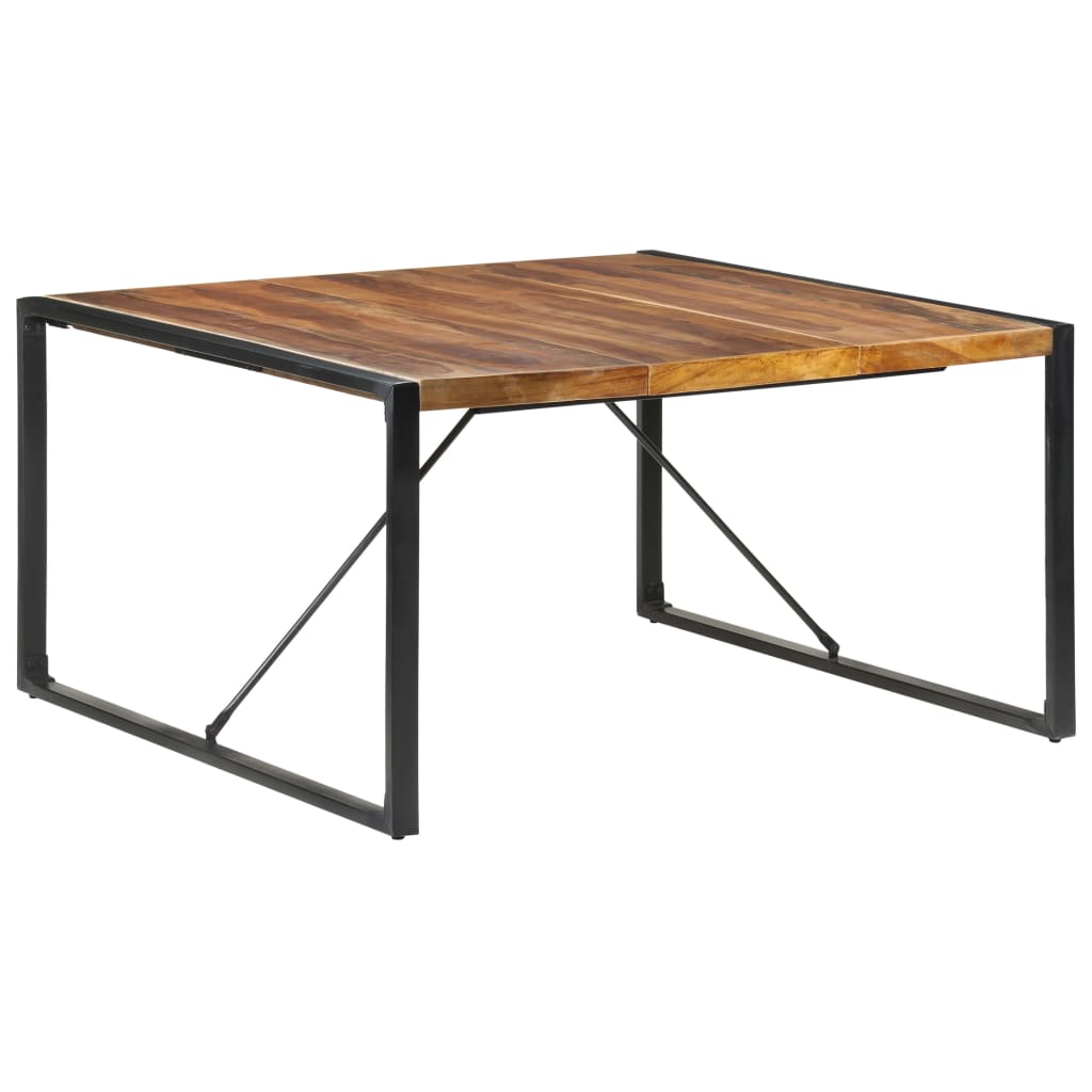 PETROMILA Jídelní stůl 140 x 140 x 75 cm masivní dřevo sheeshamový povrch