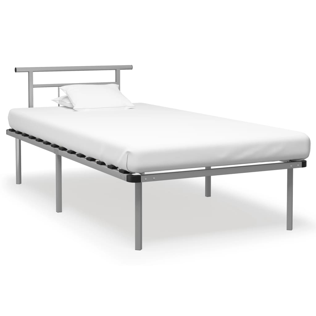 PETROMILA Rám postele šedý kov 100 x 200 cm