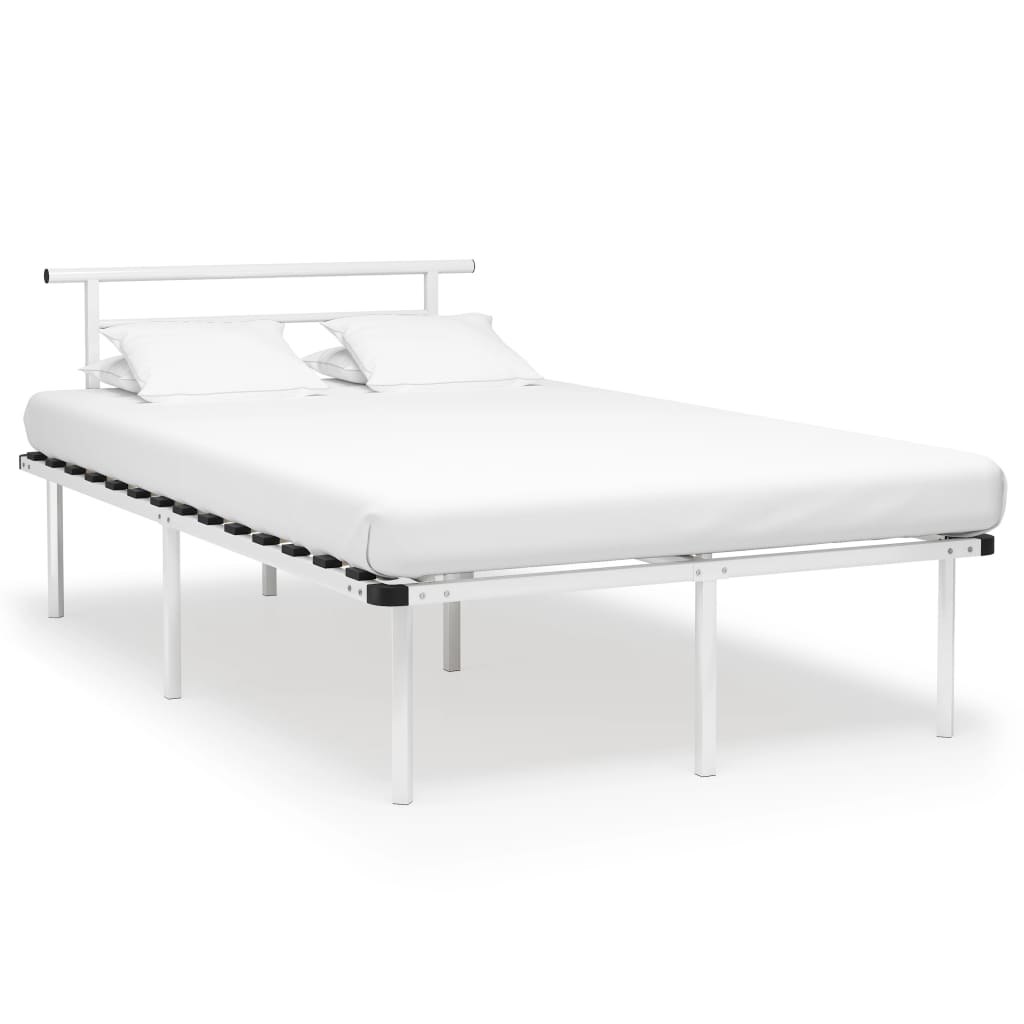 PETROMILA Rám postele bílý kov 120 x 200 cm