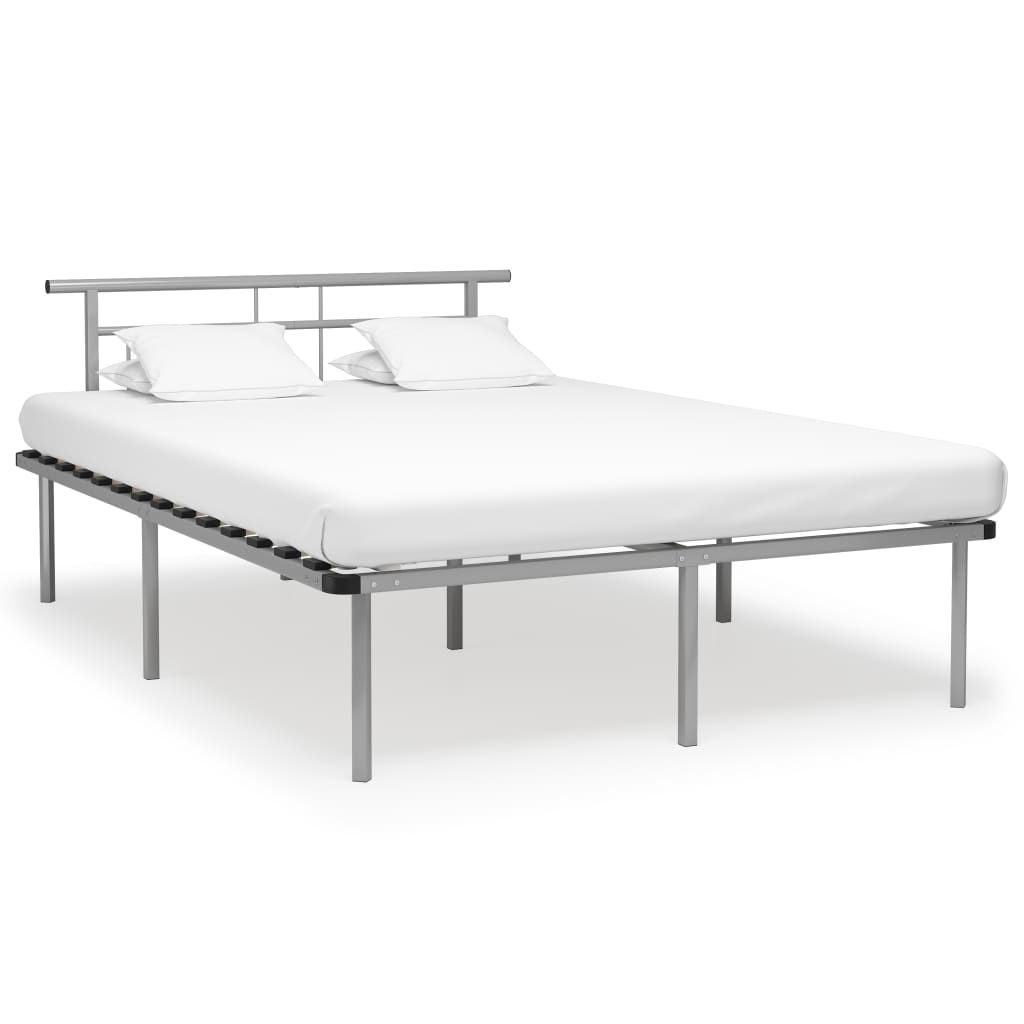PETROMILA Rám postele šedý kov 140 x 200 cm