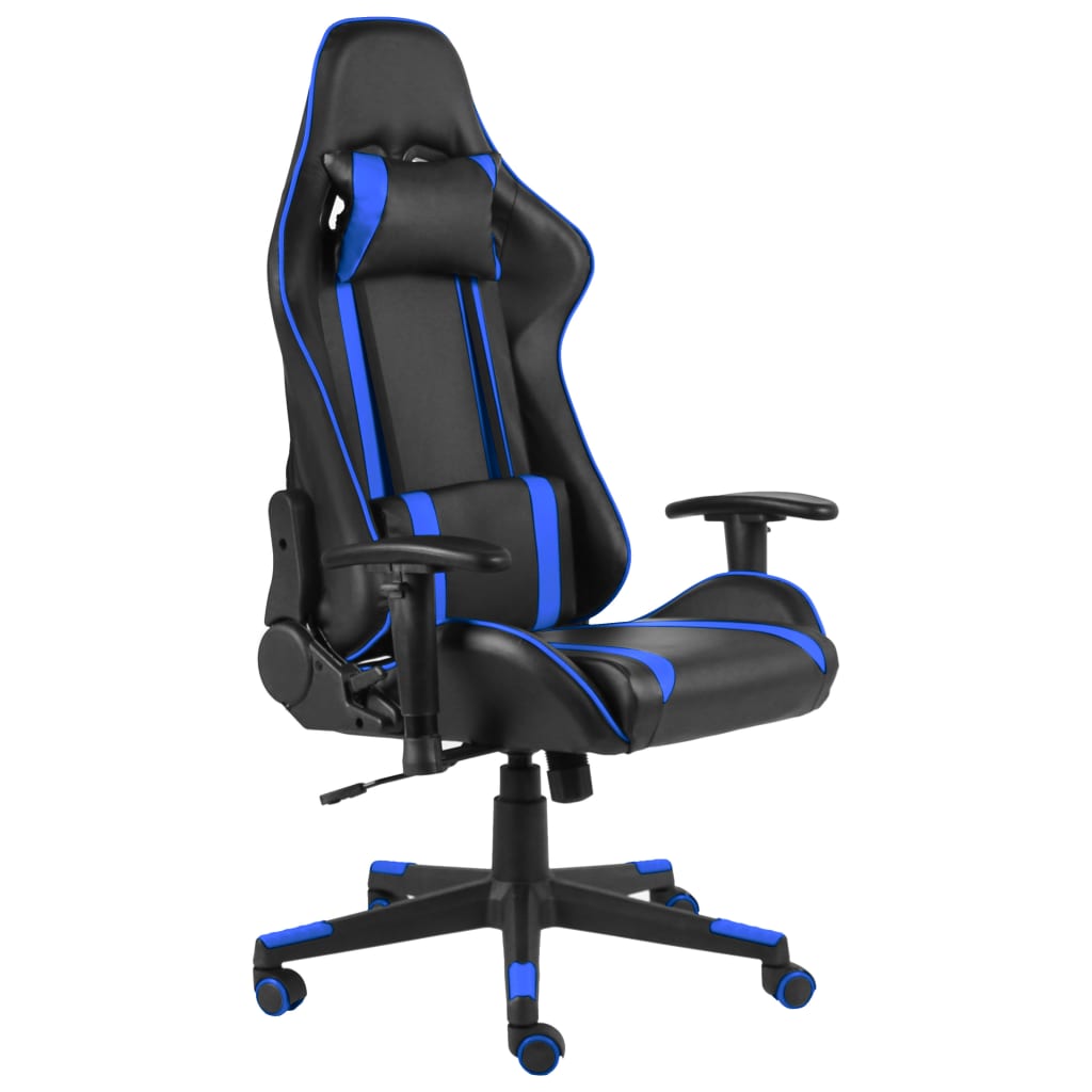 PETROMILA Otočná herní židle modrá PVC