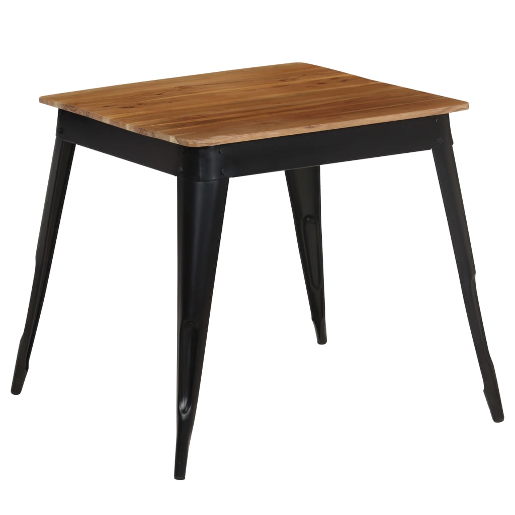 PETROMILA Jídelní stůl z masivního akáciového dřeva a oceli 75x75x76 cm