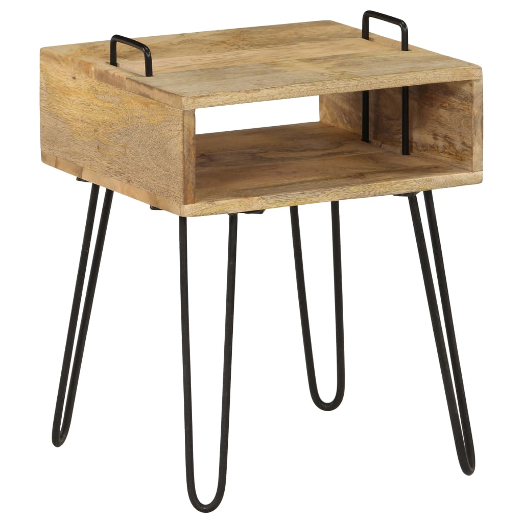 PETROMILA Noční stolek z masivního mangovníkového dřeva 40 x 34 x 47 cm