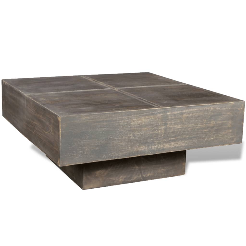 Konferenční stolek z mangovníkového dřeva čtvercový tmavě hnědý