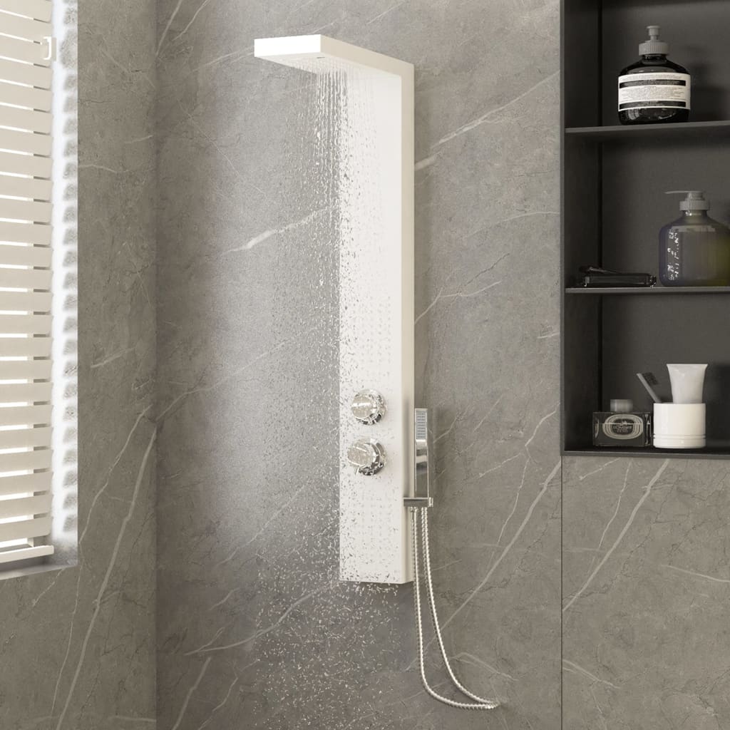 Sprchový panel set hliník bílý