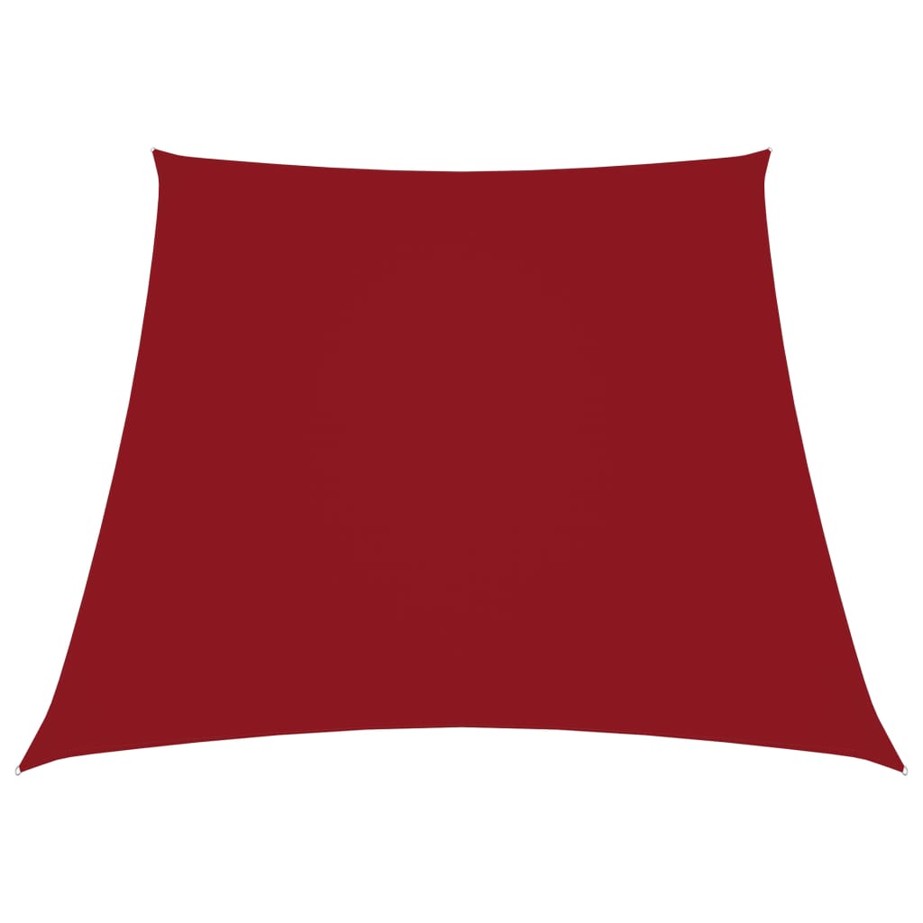 Stínicí plachta oxfordská látka lichoběžník 2/4 x 3 m červená