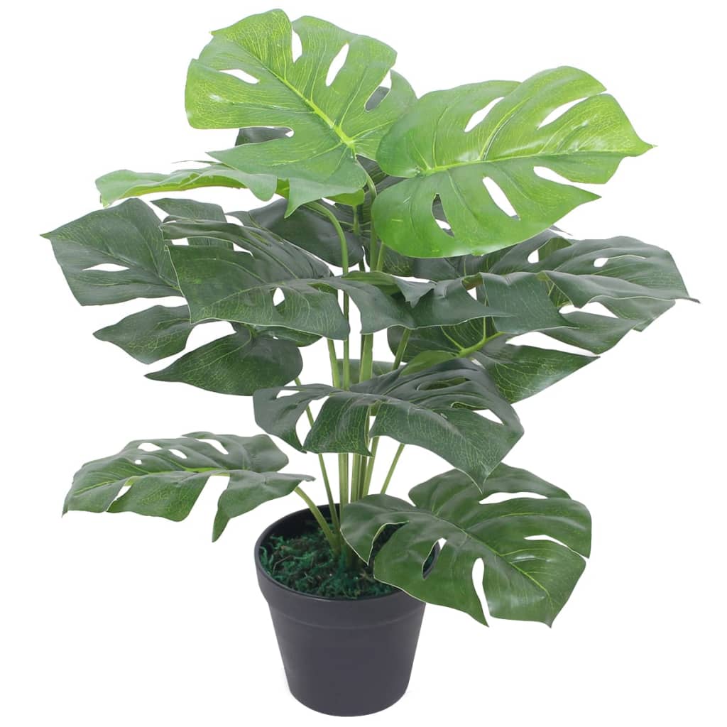 Umělá rostlina monstera s květináčem 45 cm zelený