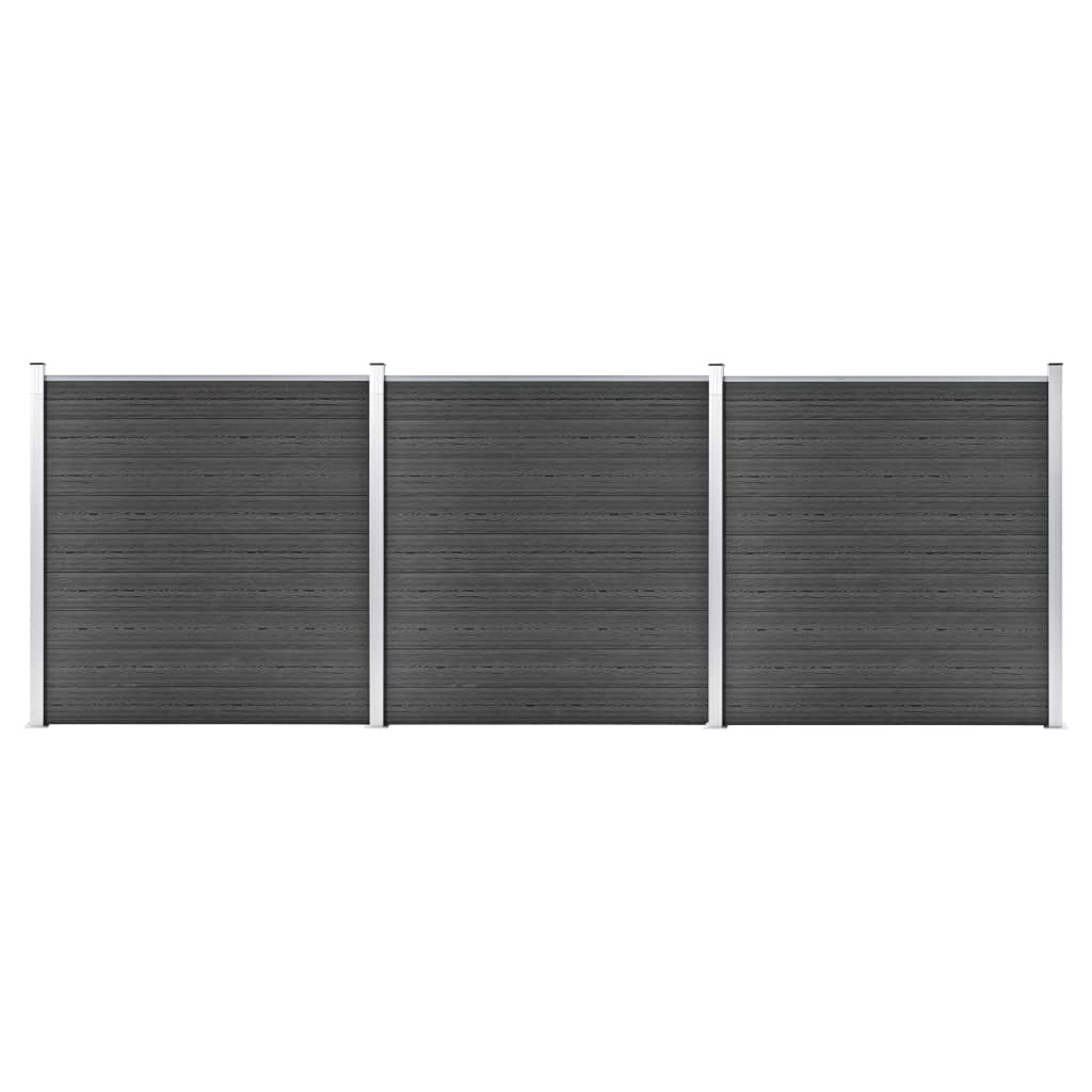 Set plotových dílců WPC 526 x 186 cm černý