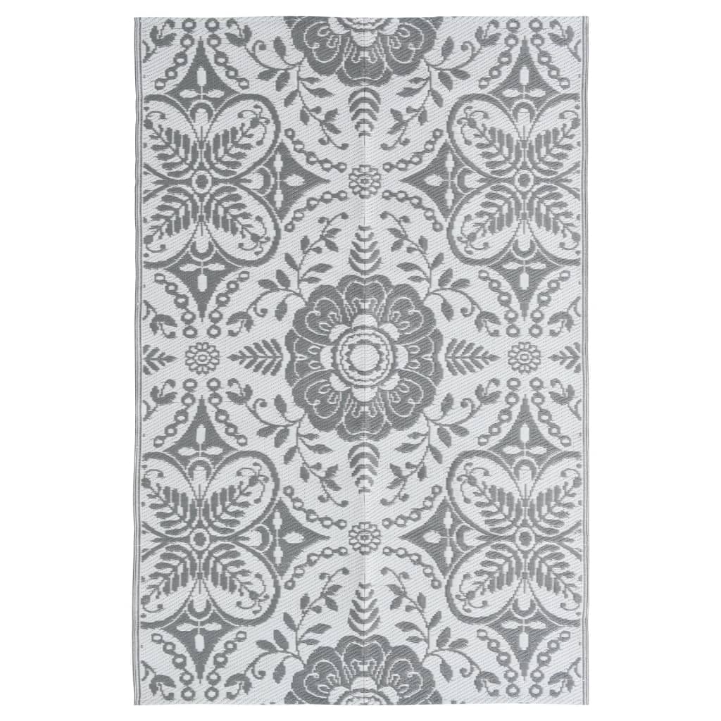 Venkovní koberec světle šedý 190 x 290 cm PP
