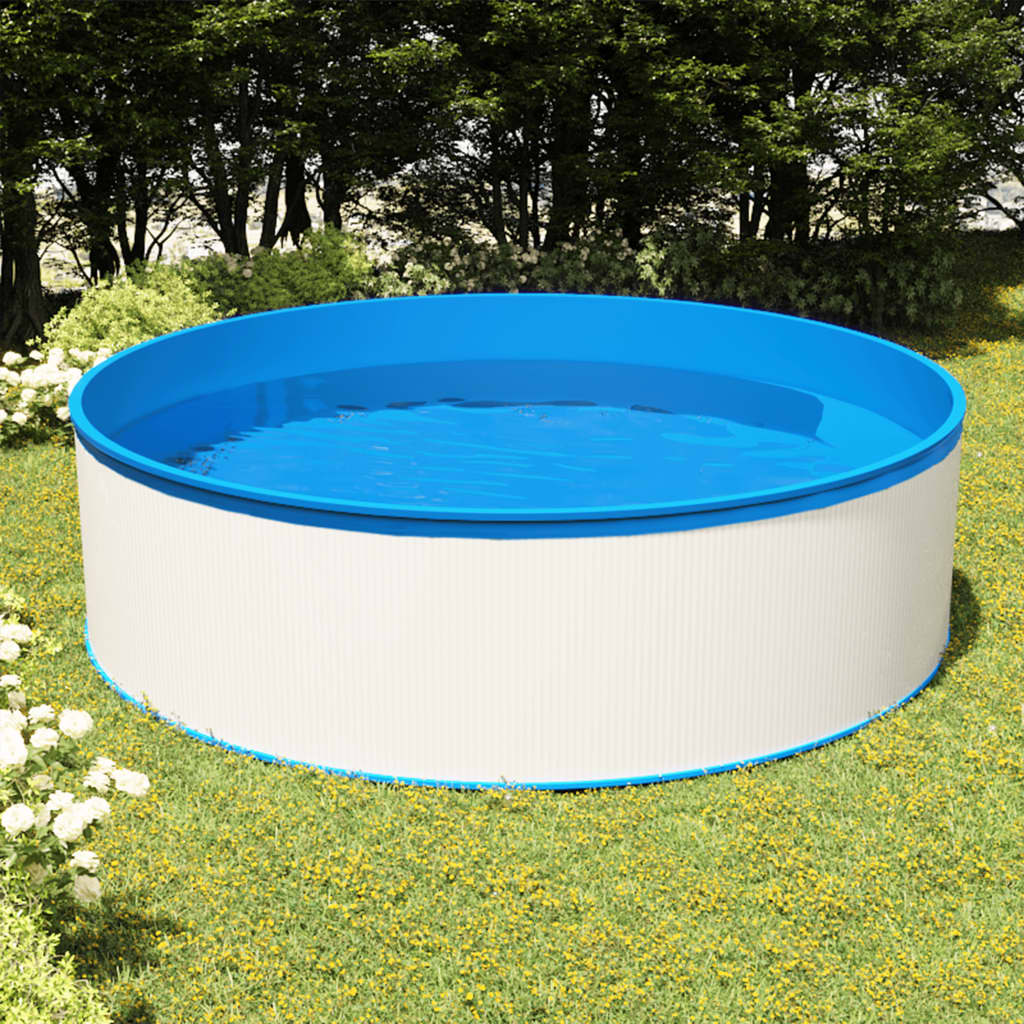 Nadzemní bazén se závěsným skimmerem a čerpadlem 350x90 cm bílý