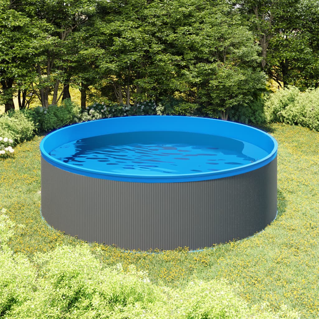 Nadzemní bazén se závěsným skimmerem a čerpadlem 350x90 cm šedý