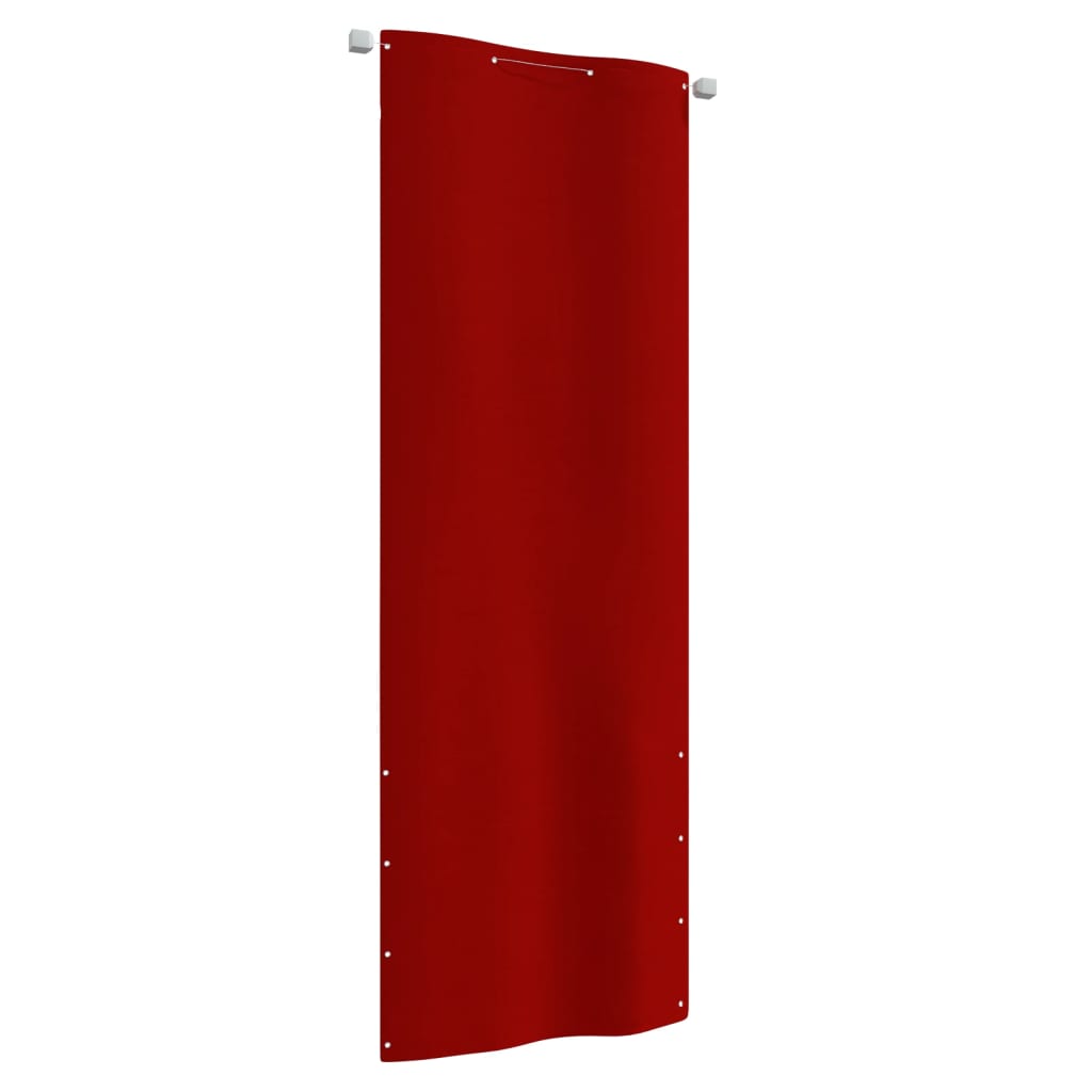 Balkónová zástěna červená 80 x 240 cm oxfordská látka