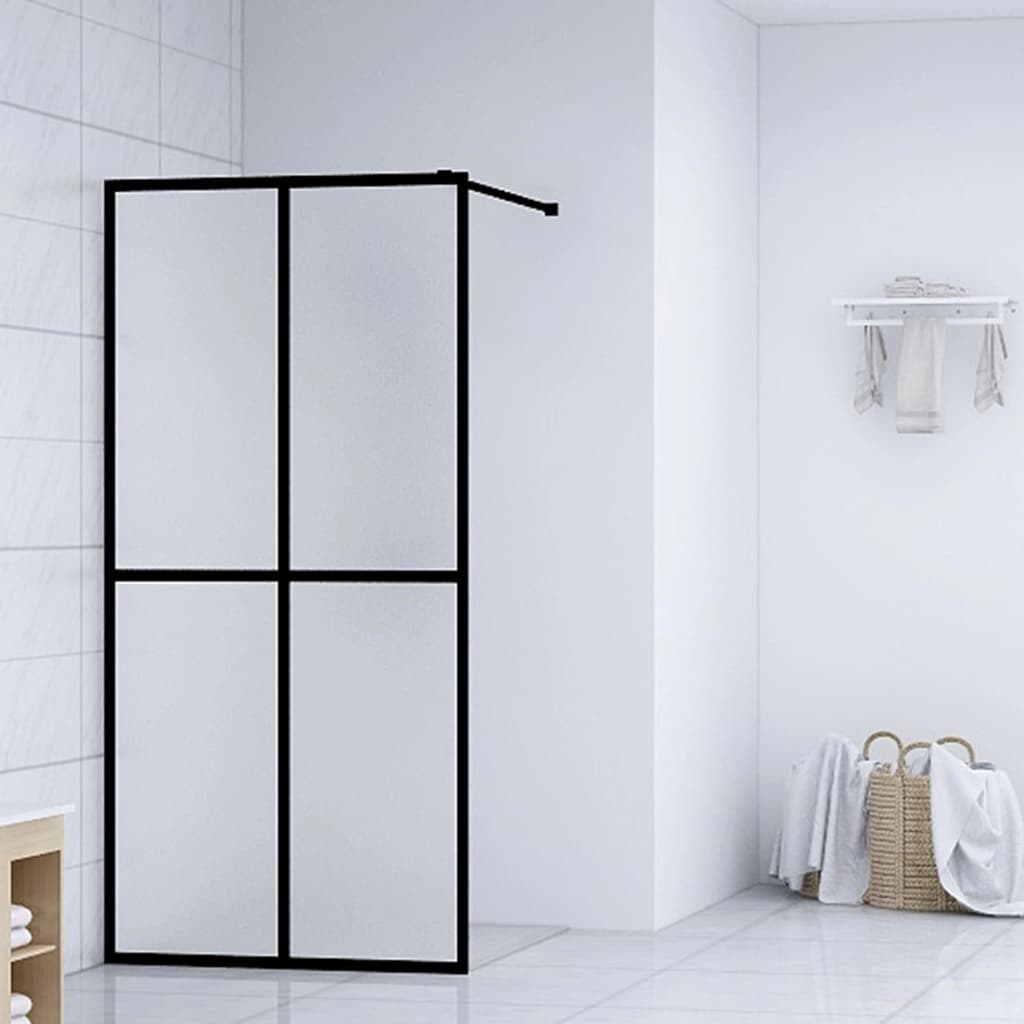 Zástěna do průchozí sprchy mléčné tvrzené sklo 140 x 195 cm
