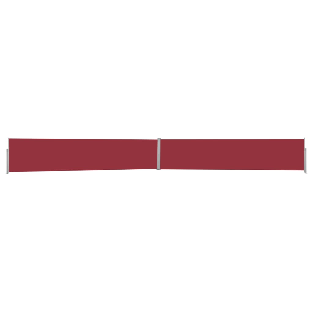 Zatahovací boční markýza / zástěna 140 x 1200 cm červená