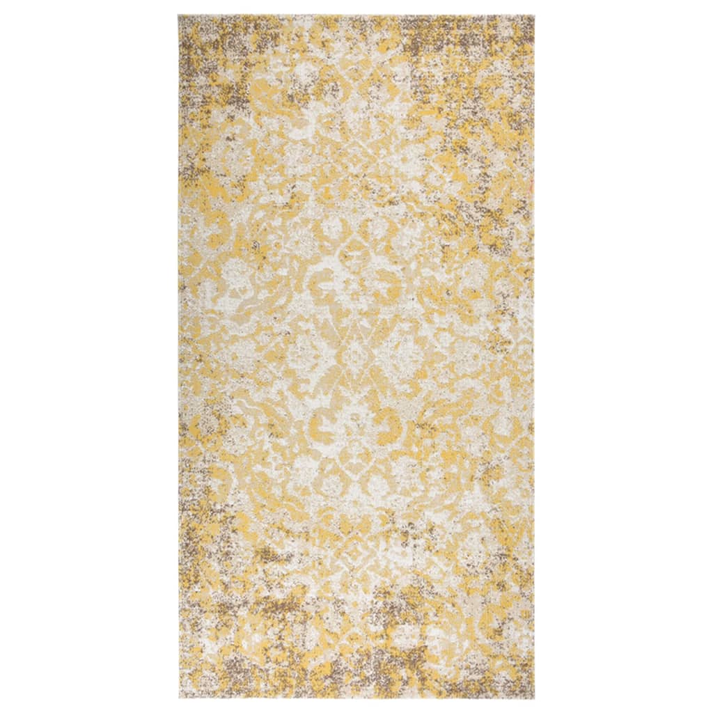 Venkovní koberec hladce tkaný 80 x 150 cm žlutý