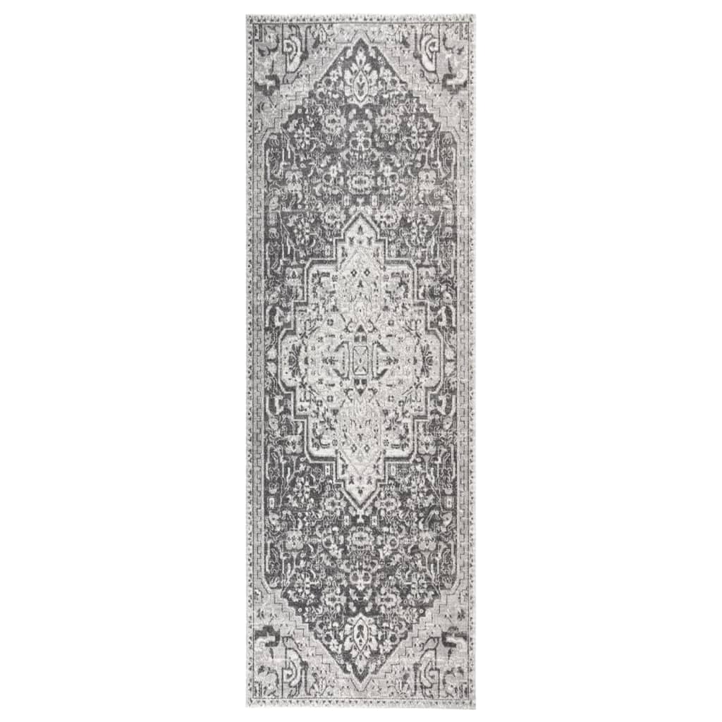 Venkovní koberec hladce tkaný 80 x 250 cm světle šedý
