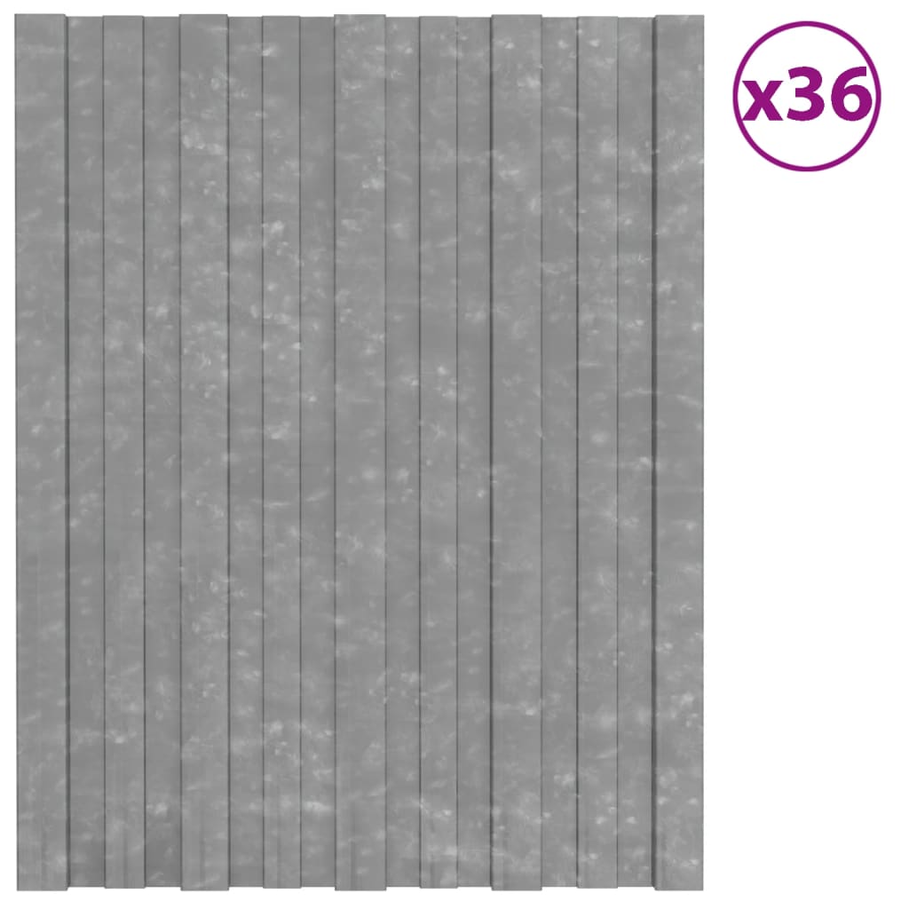 Střešní panely 36 ks pozinkovaná ocel stříbrné 60 x 45 cm