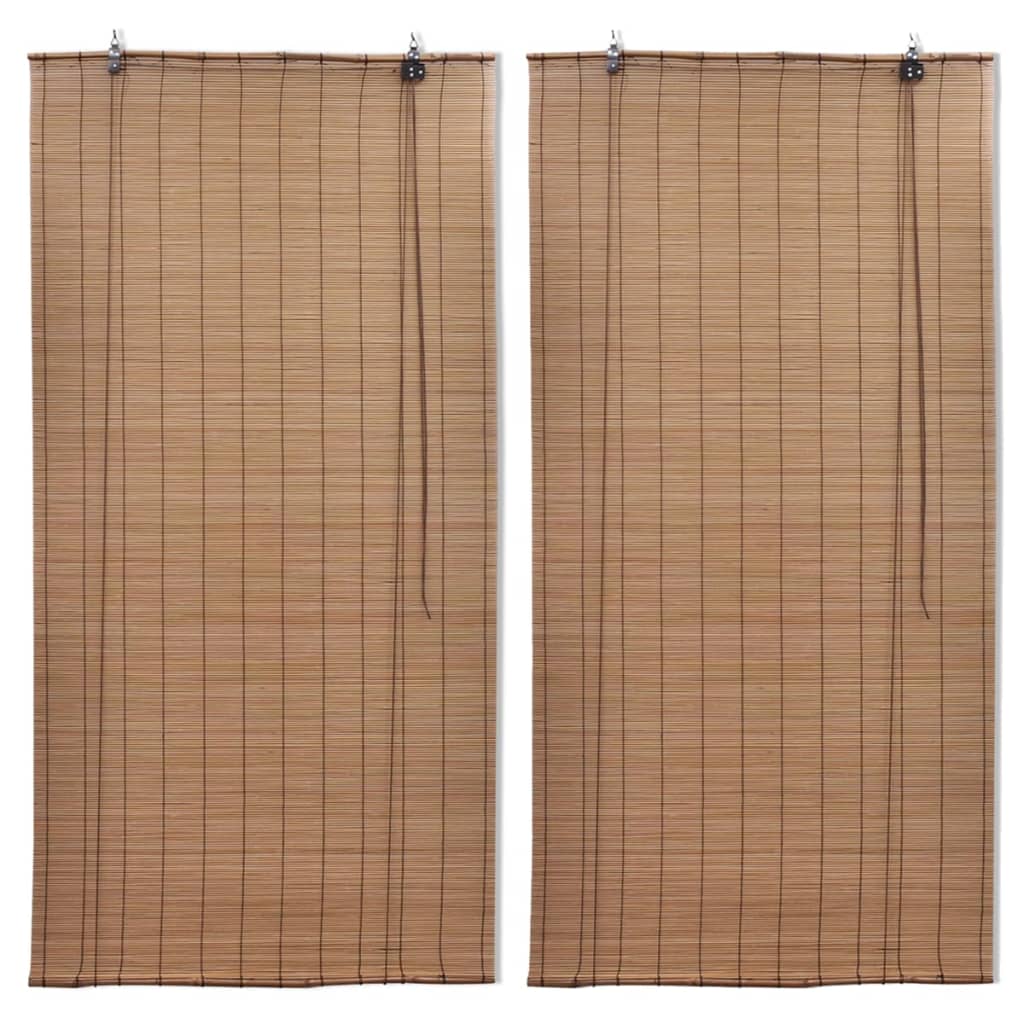 Zatemňovací rolety z bambusu 2 ks 80 x 160 cm hnědé