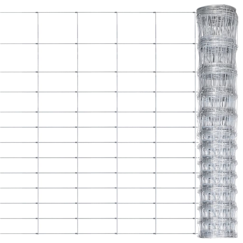 Zahradní plot pozinkovaná ocel 50 x 1,5 m stříbrný