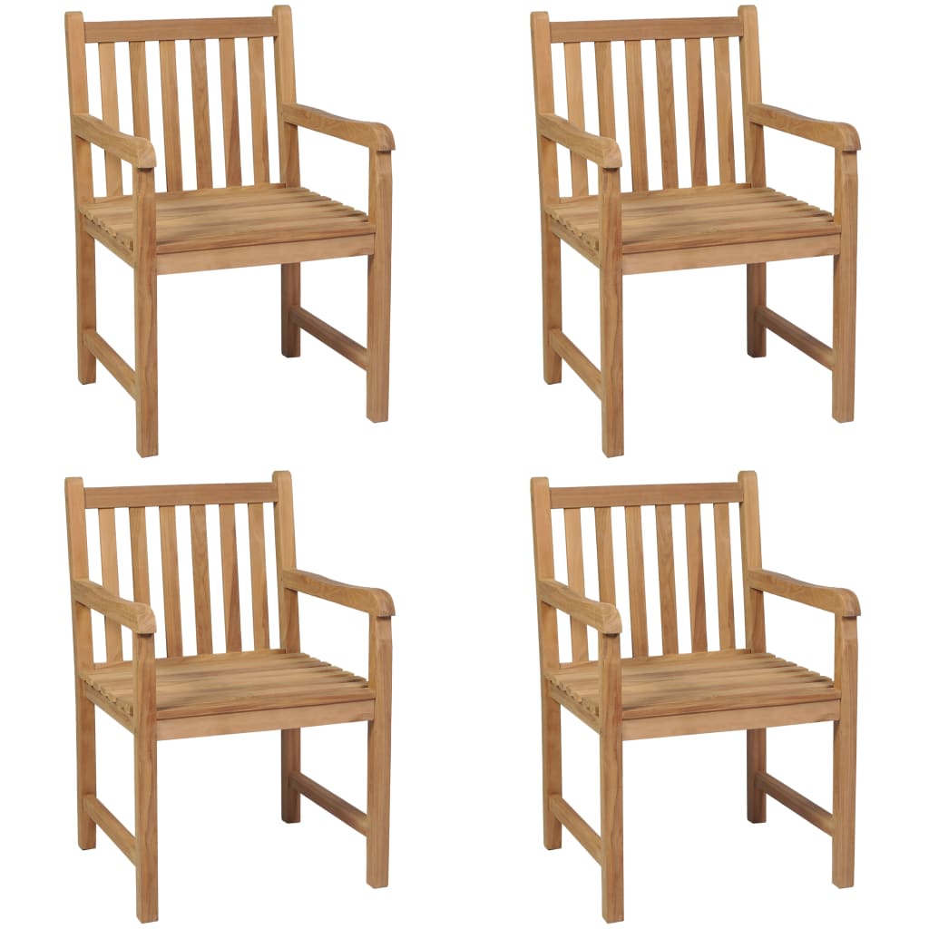 Zahradní židle 4 ks masivní teakové dřevo