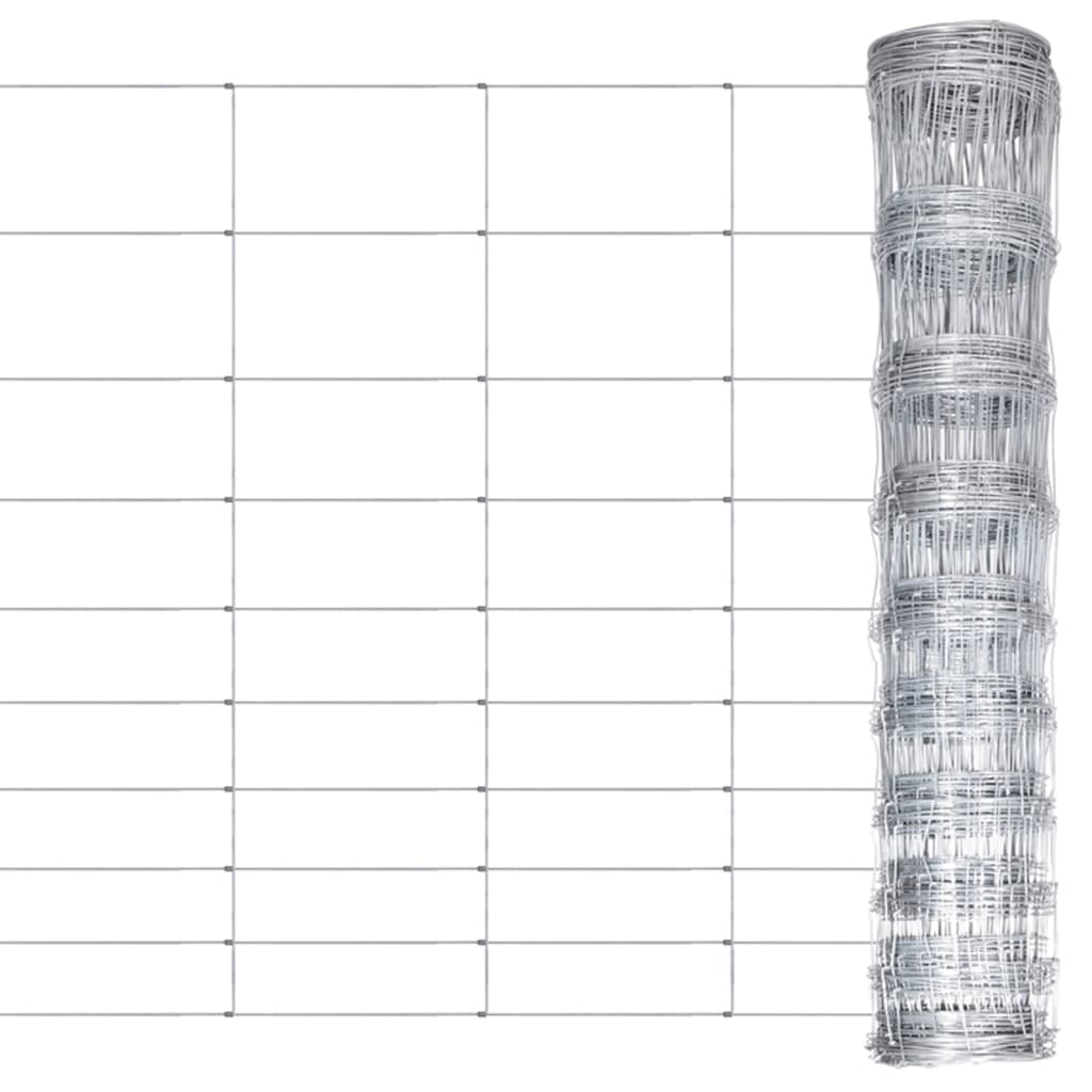 Zahradní plot pozinkovaná ocel 50 x 1,2 m stříbrný