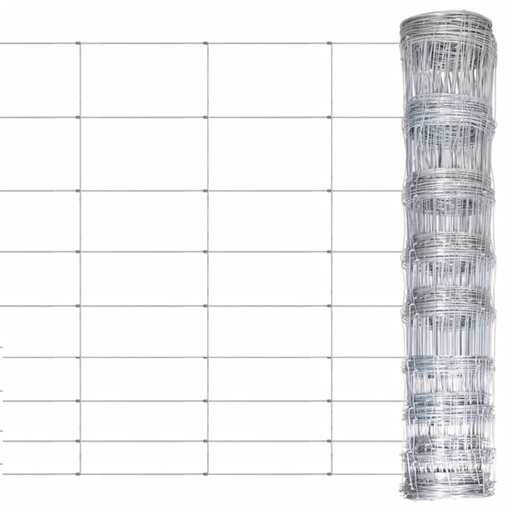 Zahradní plot pozinkovaná ocel 50 x 1,2 m stříbrný