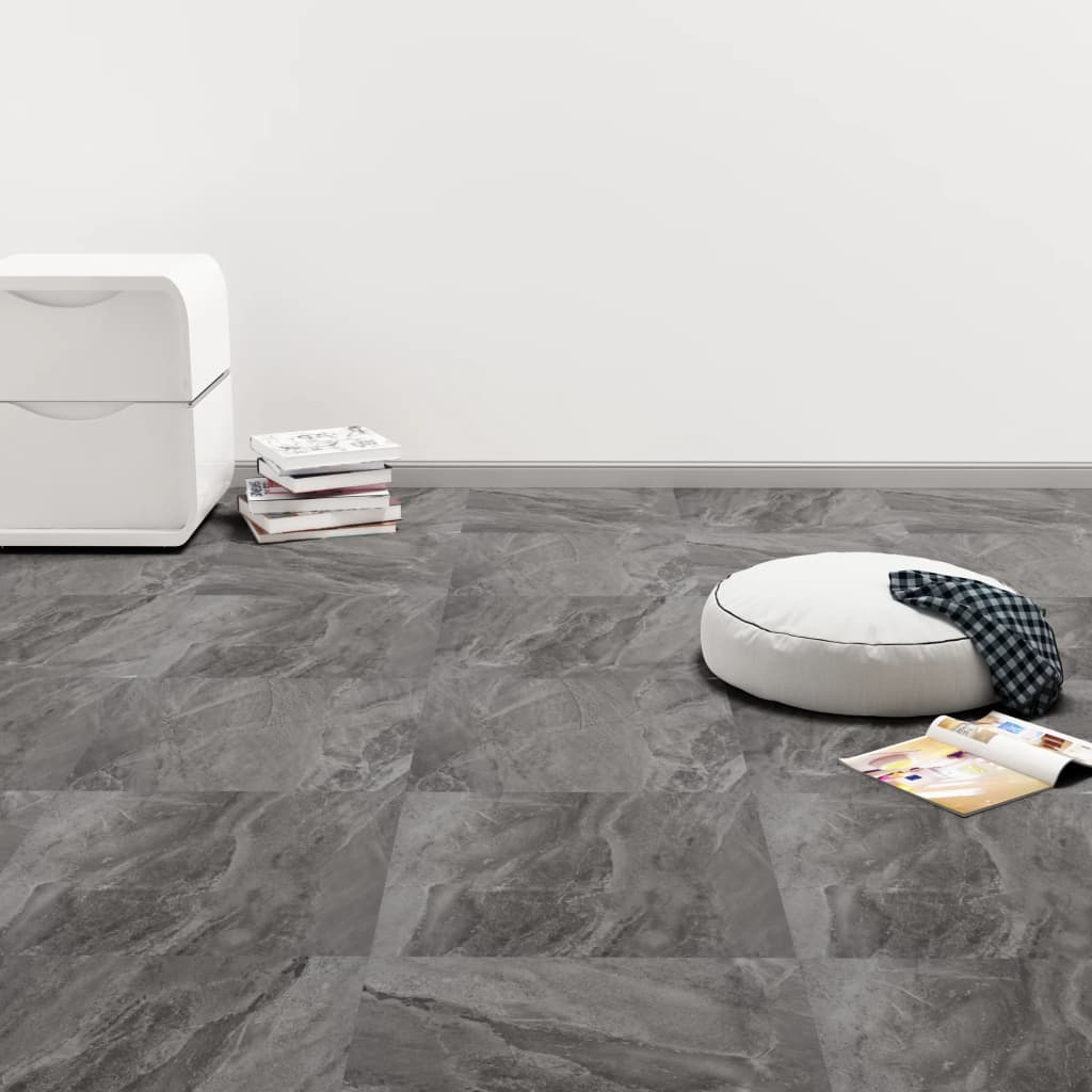Samolepící podlahové desky PVC 5,11 m² černé vzorované