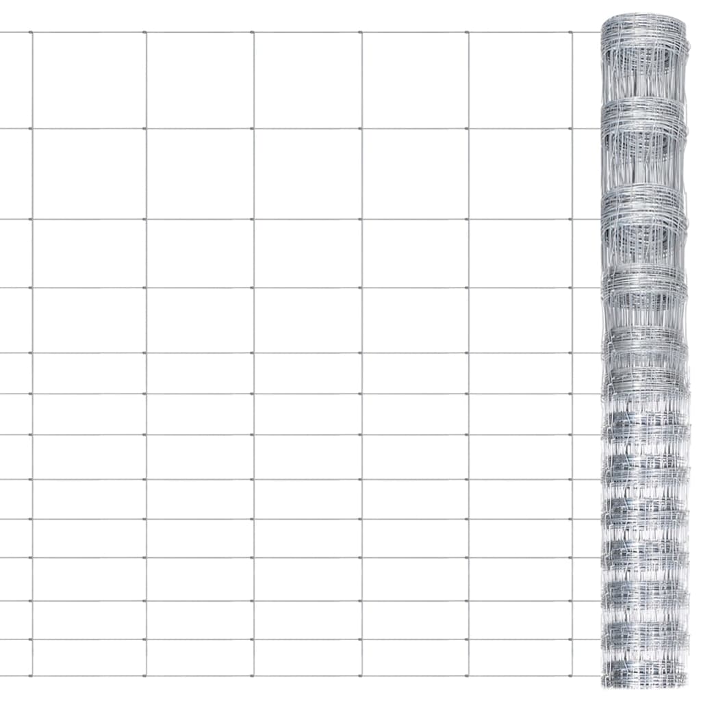 Zahradní plot pozinkovaná ocel 50 x 1,5 m stříbrný