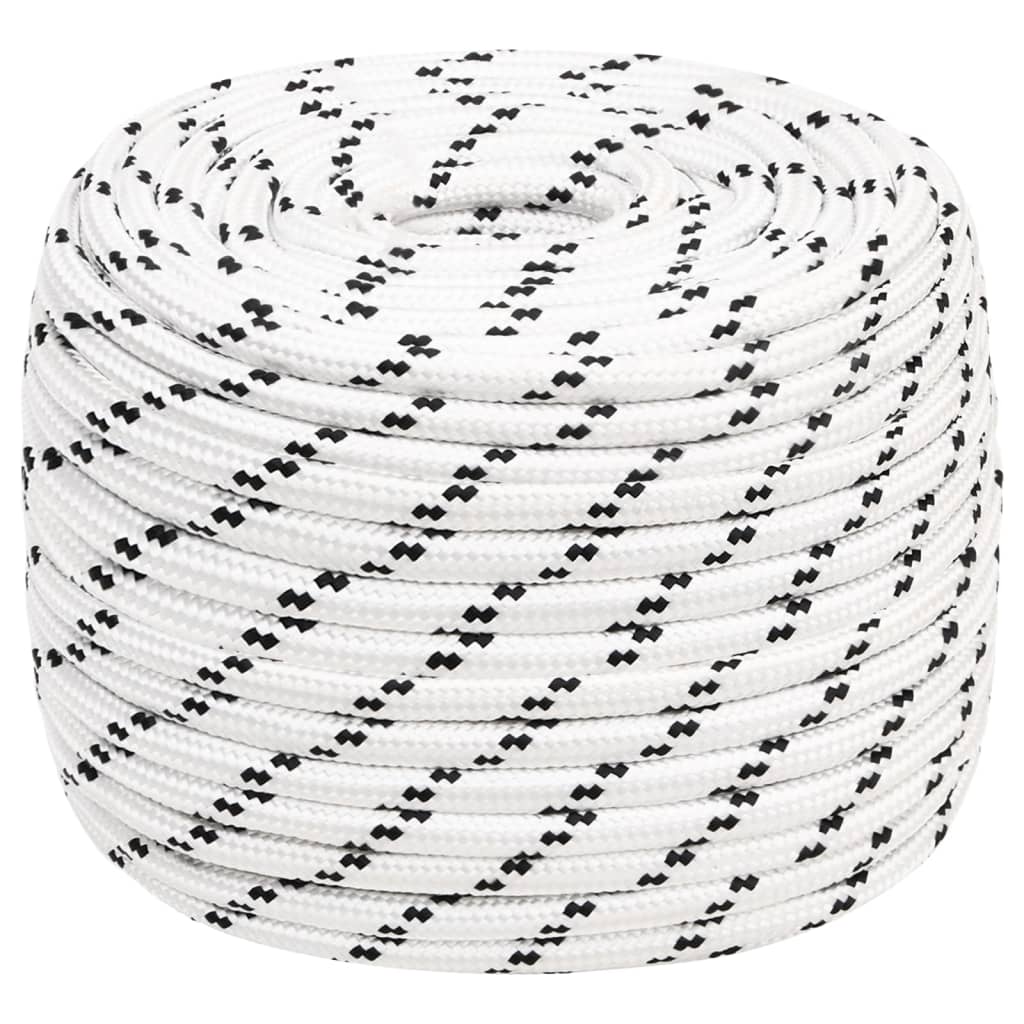 Splétané lodní lano bílé 12 mm x 100 m polyester