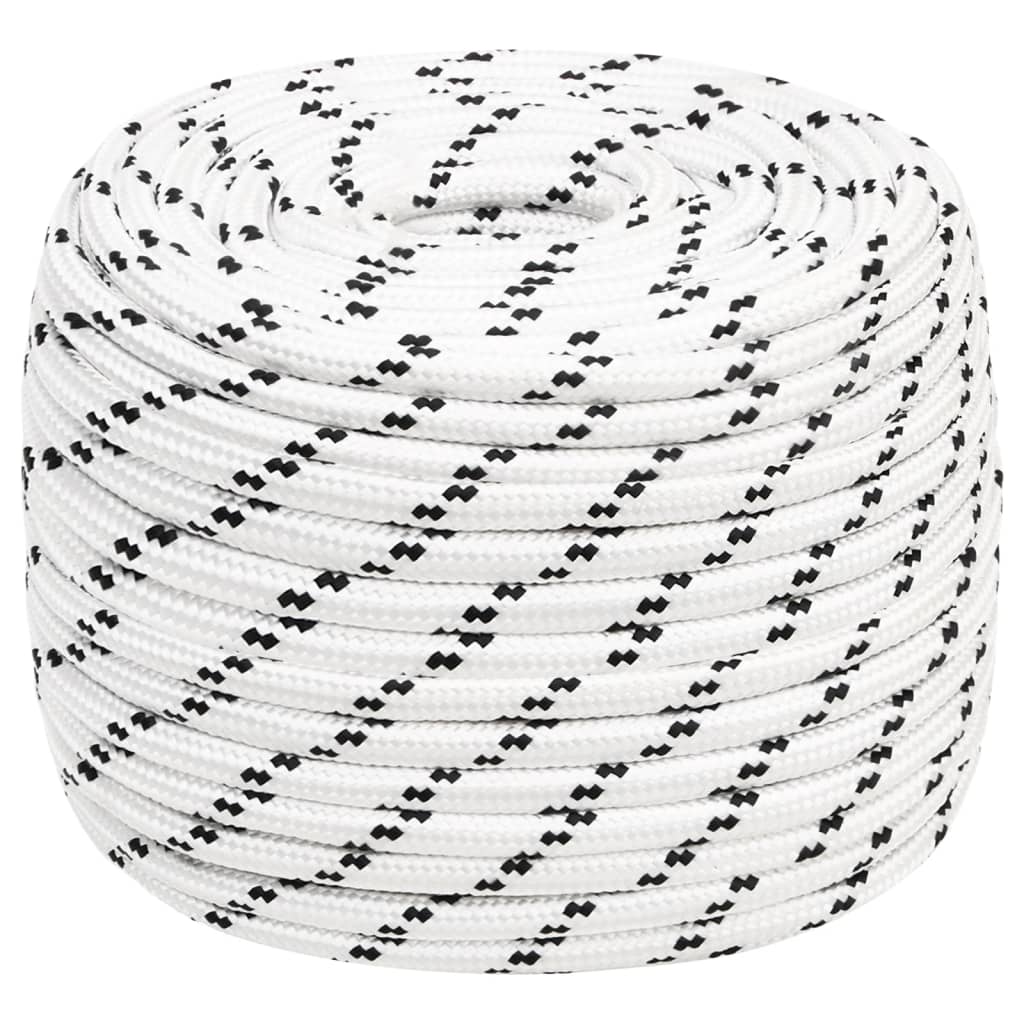 Splétané lodní lano bílé 14 mm x 25 m polyester