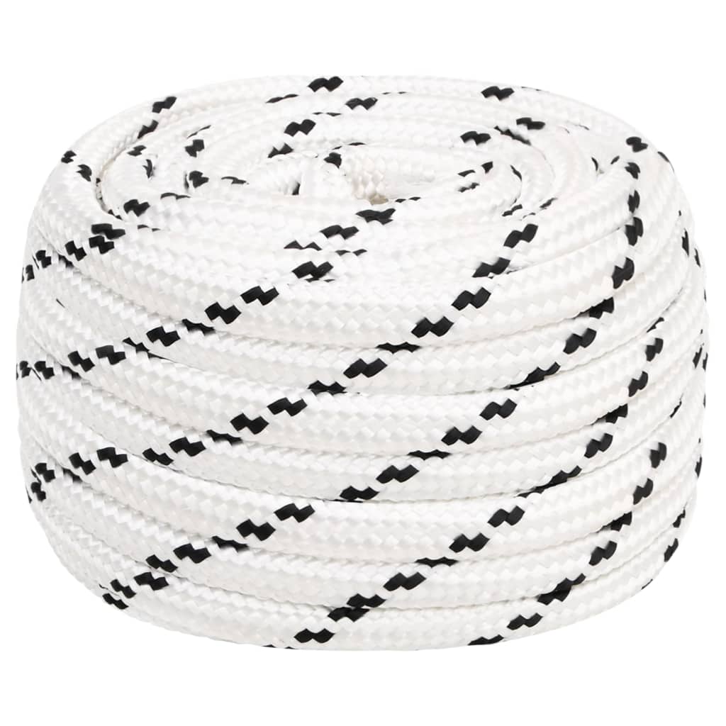 Splétané lodní lano bílé 15 mm x 25 m polyester