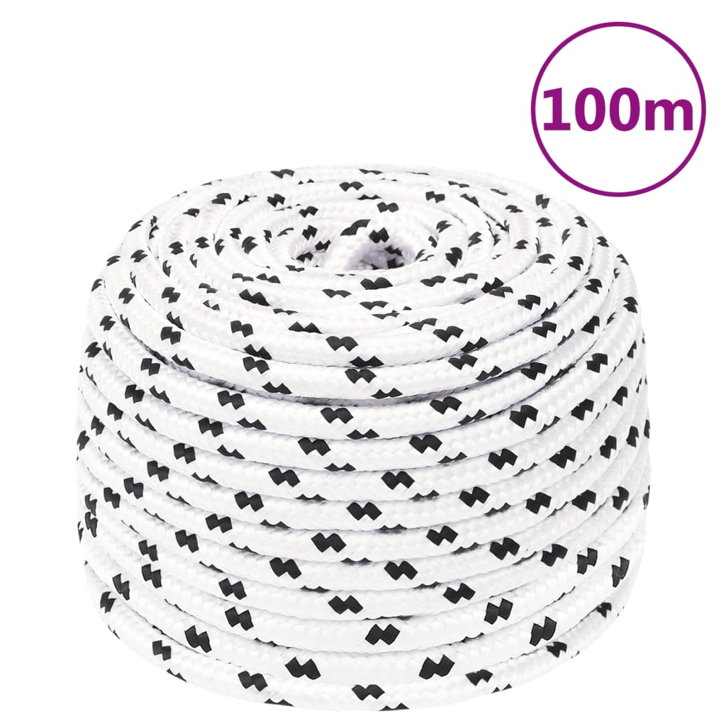 Pracovní lano bílé 10 mm 100 m polyester