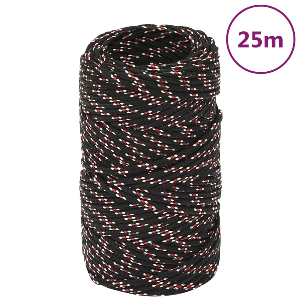 Lodní lano černé 2 mm 25 m polypropylen