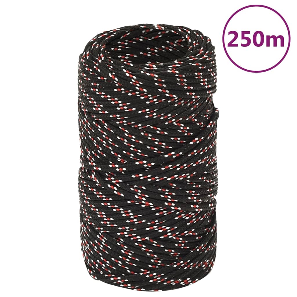 Lodní lano černé 2 mm 250 m polypropylen