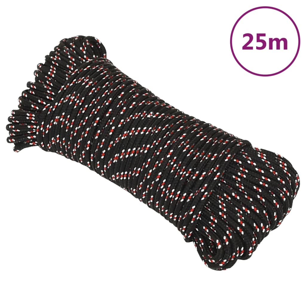 Lodní lano černé 3 mm 25 m polypropylen