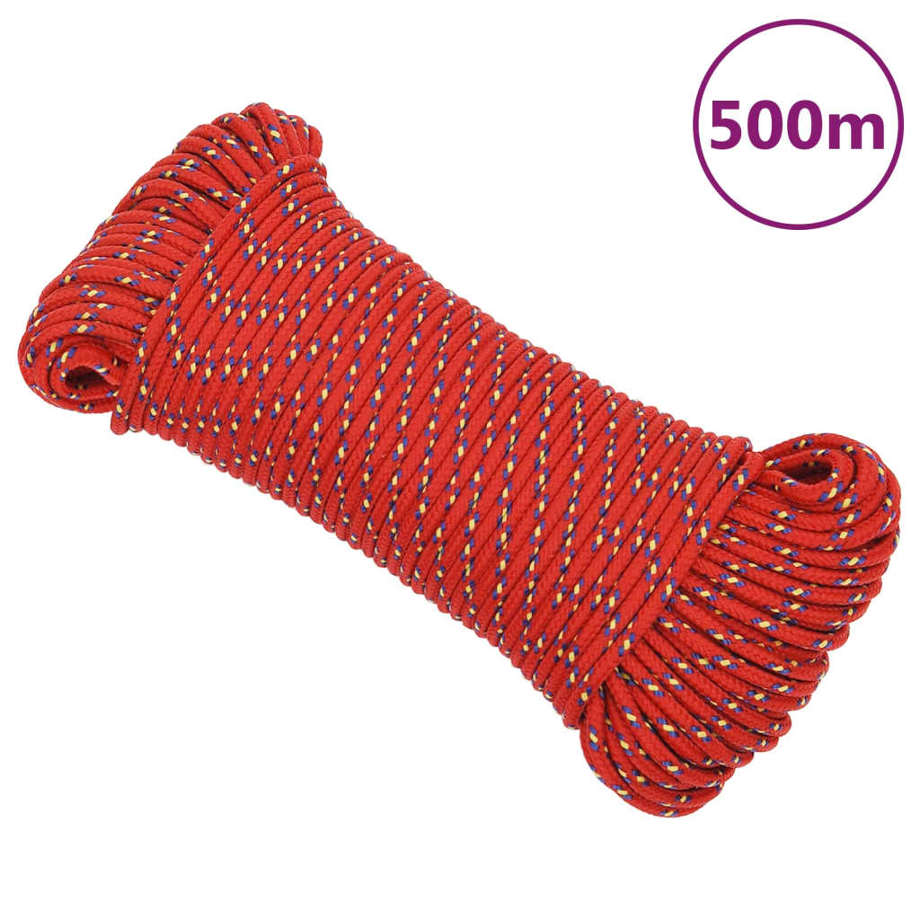 Lodní lano červené 3 mm 500 m polypropylen