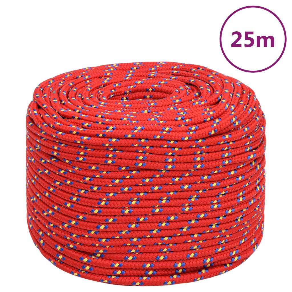 Lodní lano červené 6 mm 25 m polypropylen
