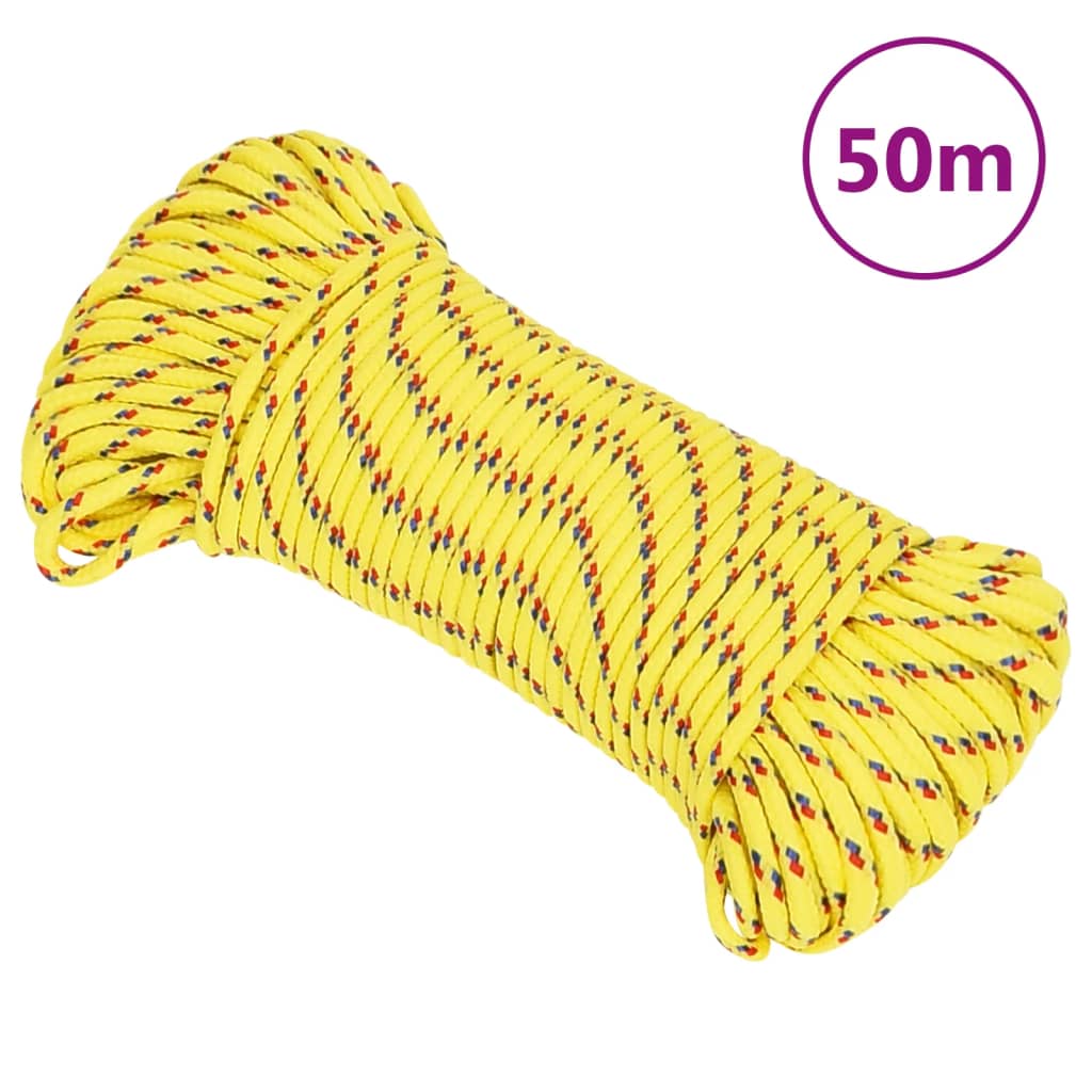 Lodní lano žluté 3 mm 50 m polypropylen