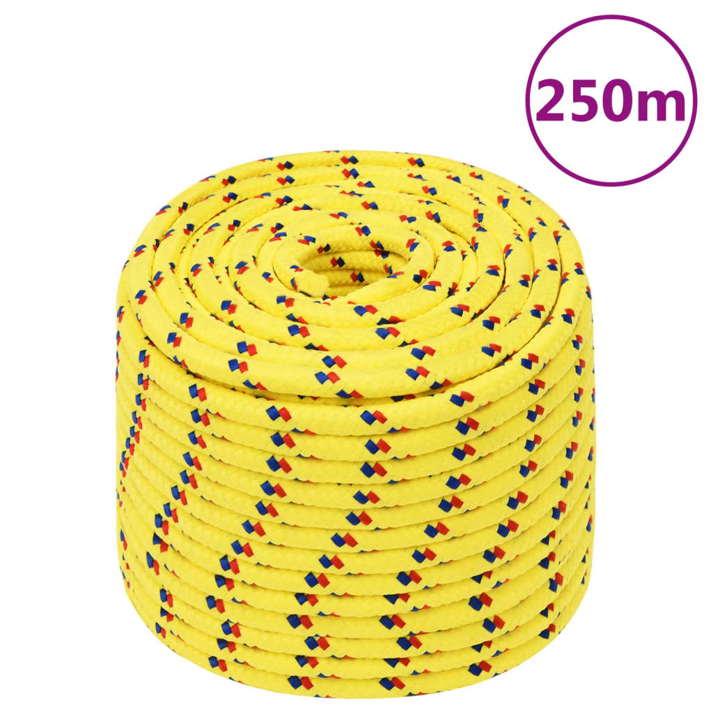 Lodní lano žluté 14 mm 250 m polypropylen