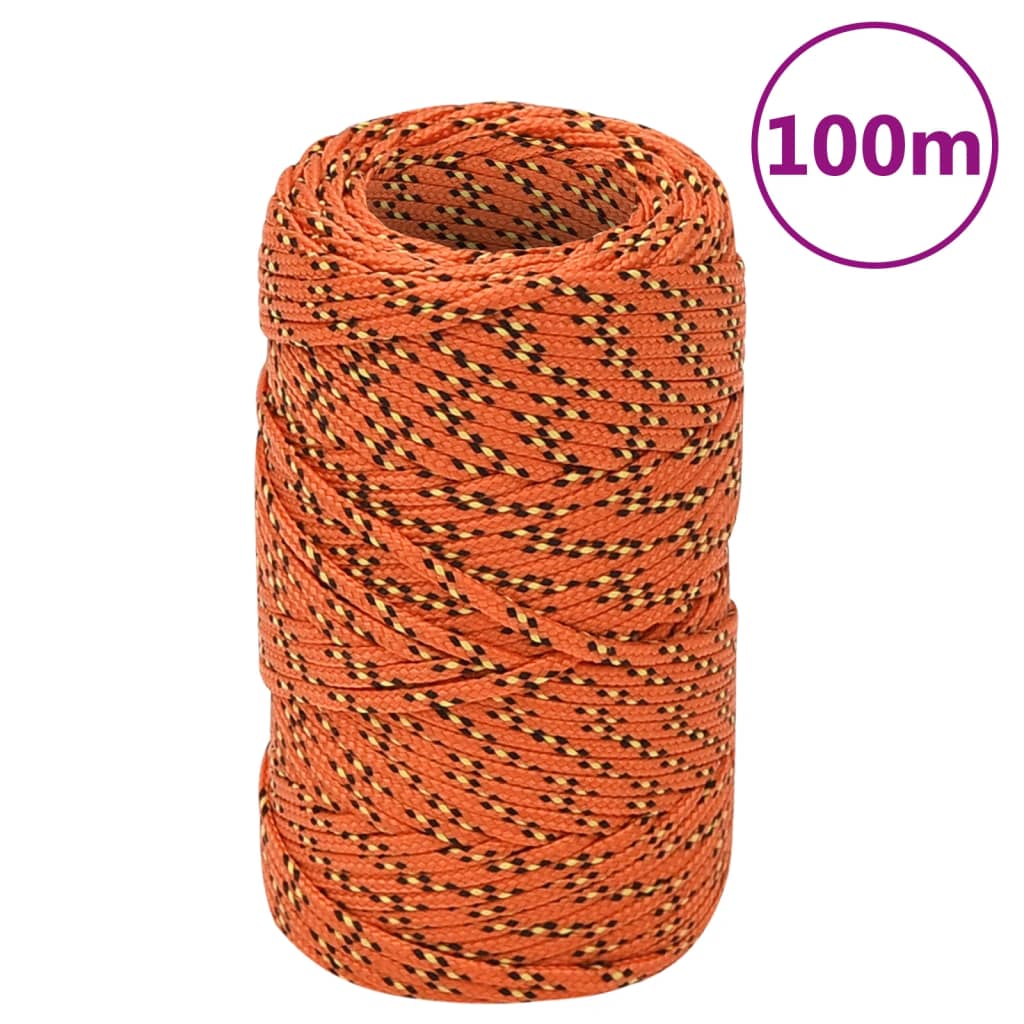 Lodní lano oranžové 2 mm 100 m polypropylen
