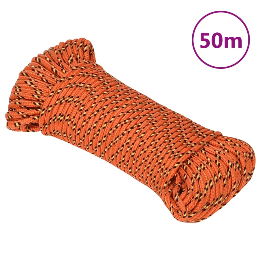 Lodní lano oranžové 3 mm 50 m polypropylen