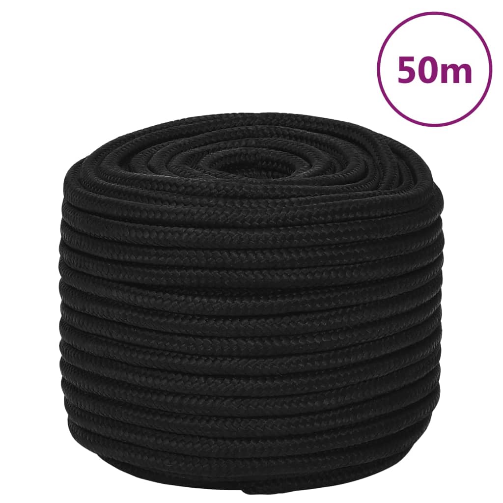 Pracovní lano černé 12 mm 50 m polyester