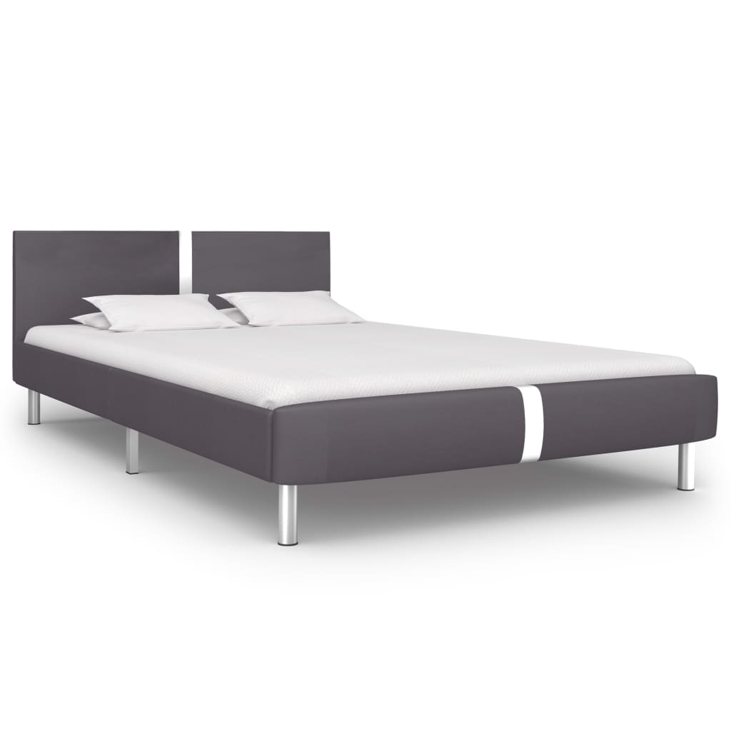 Rám postele šedý umělá kůže 120 x 200 cm