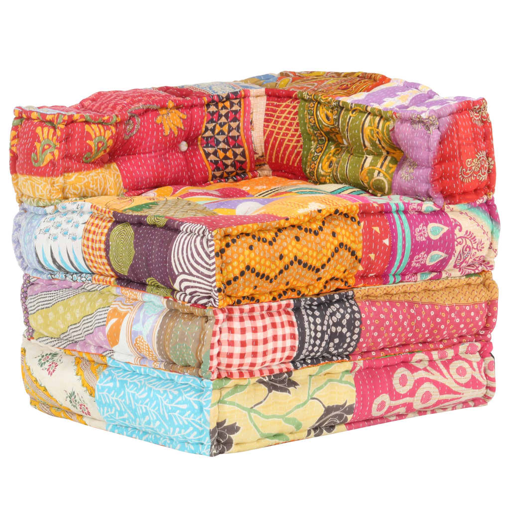 Modulární pouf patchwork textil