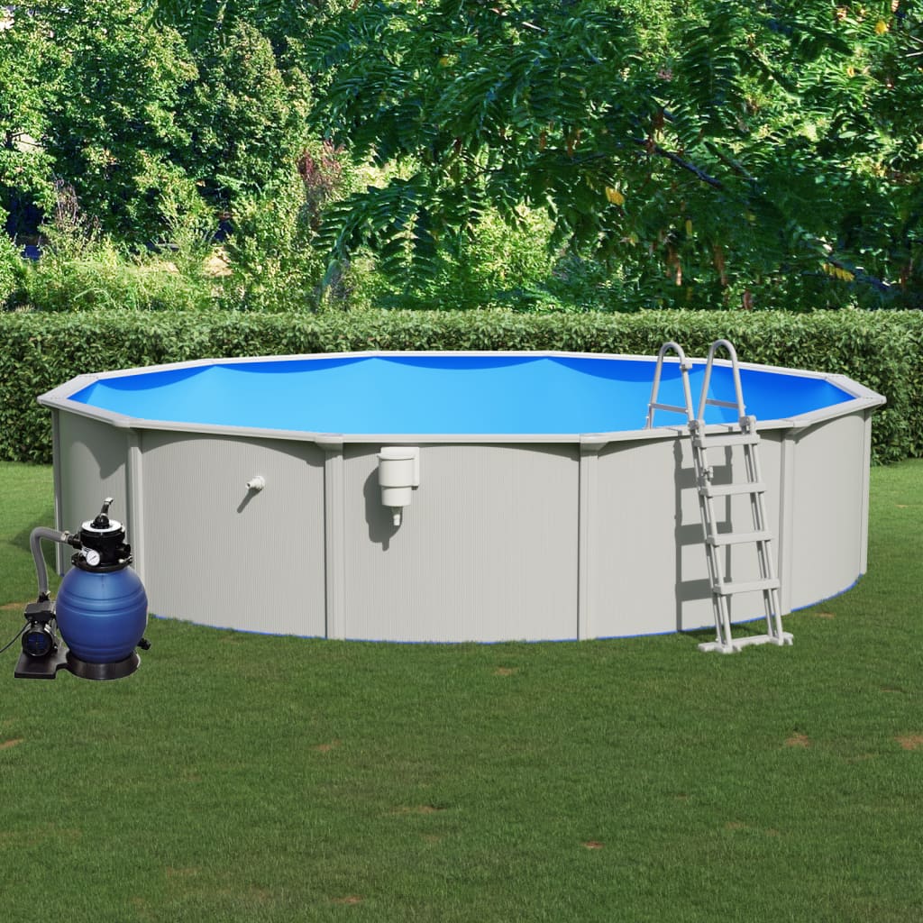 Bazén s pískovým filtračním čerpadlem a žebříkem 550 x 120 cm