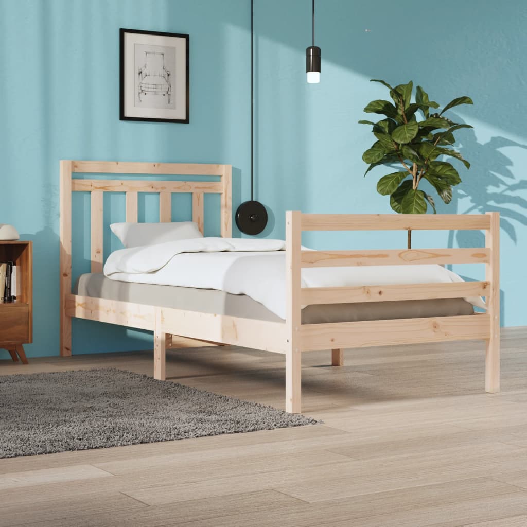 Rám postele masivní dřevo 90 x 200 cm