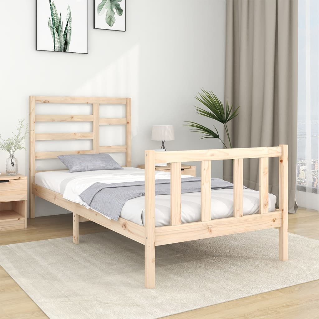 Rám postele masivní dřevo 90 x 190 cm Single